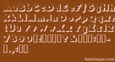 Tricorneoutlinessk font – Pink Fonts On Brown Background