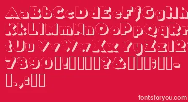 Tricorneoutlinessk font – Pink Fonts On Red Background