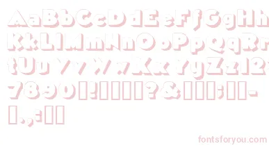 Tricorneoutlinessk font – Pink Fonts On White Background