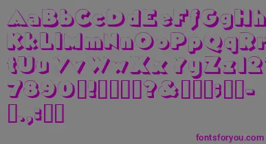 Tricorneoutlinessk font – Purple Fonts On Gray Background