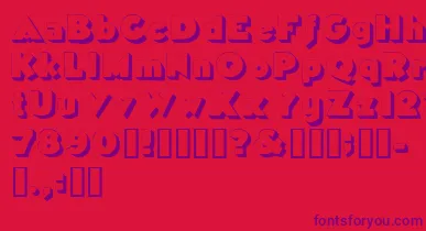 Tricorneoutlinessk font – Purple Fonts On Red Background