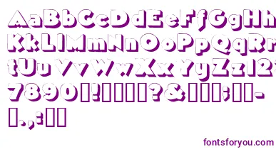 Tricorneoutlinessk font – Purple Fonts On White Background
