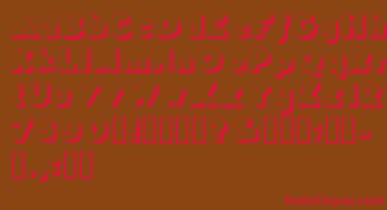 Tricorneoutlinessk font – Red Fonts On Brown Background