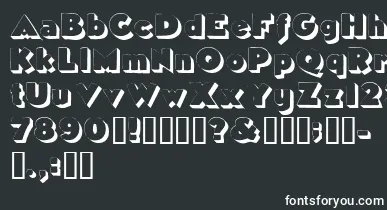 Tricorneoutlinessk font – White Fonts On Black Background