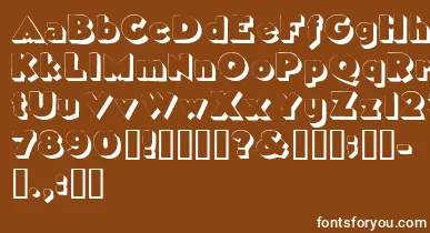 Tricorneoutlinessk font – White Fonts On Brown Background