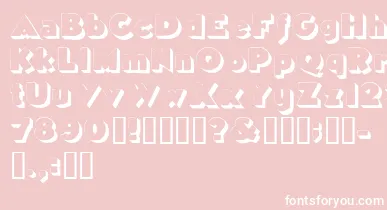 Tricorneoutlinessk font – White Fonts On Pink Background