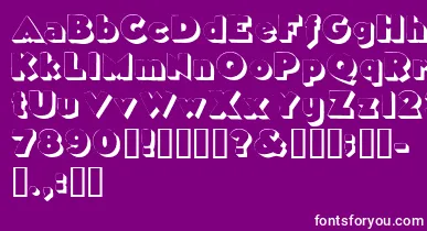 Tricorneoutlinessk font – White Fonts On Purple Background