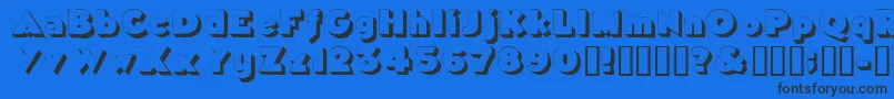 Tricorneoutlinessk-fontti – mustat fontit sinisellä taustalla