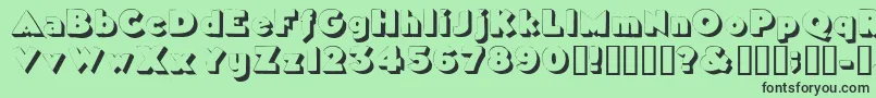 Tricorneoutlinessk Font – Black Fonts on Green Background