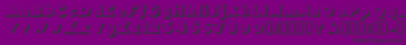 フォントTricorneoutlinessk – 紫の背景に黒い文字