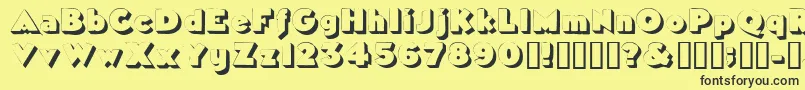 Tricorneoutlinessk Font – Black Fonts on Yellow Background