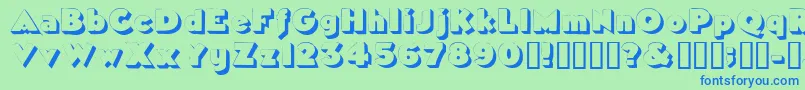 Tricorneoutlinessk Font – Blue Fonts on Green Background