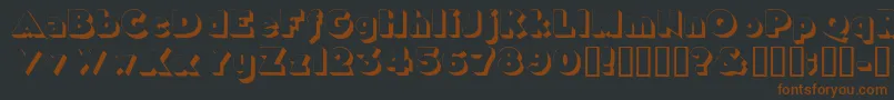 Tricorneoutlinessk Font – Brown Fonts on Black Background