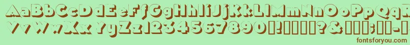 Tricorneoutlinessk Font – Brown Fonts on Green Background