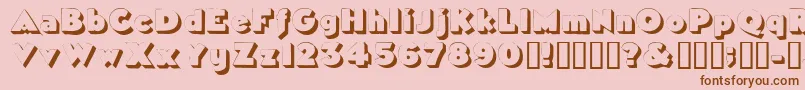 Tricorneoutlinessk Font – Brown Fonts on Pink Background