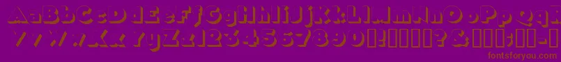 フォントTricorneoutlinessk – 紫色の背景に茶色のフォント