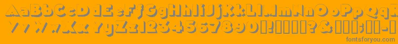 Tricorneoutlinessk Font – Gray Fonts on Orange Background
