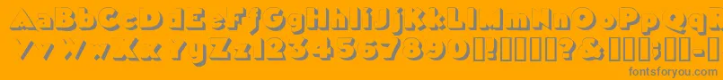 フォントTricorneoutlinessk – オレンジの背景に灰色の文字