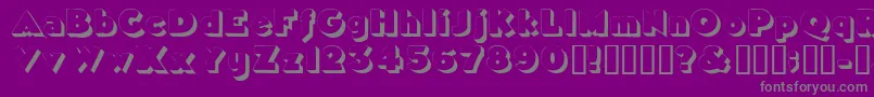 フォントTricorneoutlinessk – 紫の背景に灰色の文字