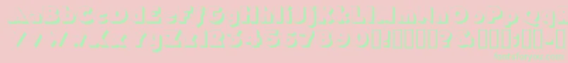 Tricorneoutlinessk Font – Green Fonts on Pink Background