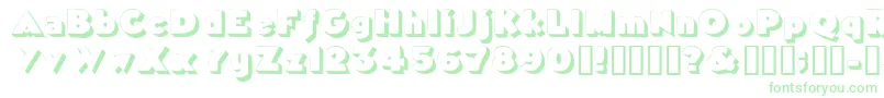 Tricorneoutlinessk Font – Green Fonts on White Background