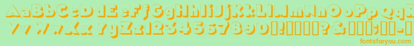 Tricorneoutlinessk Font – Orange Fonts on Green Background