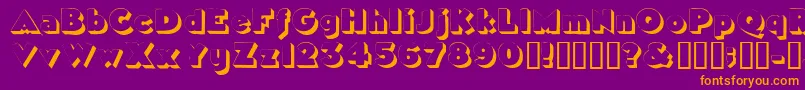 Tricorneoutlinessk Font – Orange Fonts on Purple Background