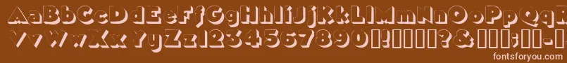 Tricorneoutlinessk Font – Pink Fonts on Brown Background