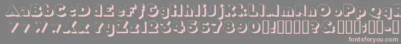 Tricorneoutlinessk Font – Pink Fonts on Gray Background