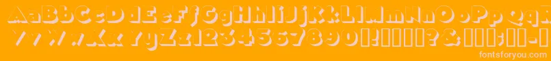 Tricorneoutlinessk Font – Pink Fonts on Orange Background