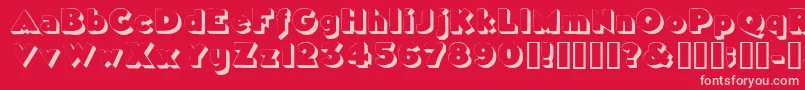 Tricorneoutlinessk Font – Pink Fonts on Red Background