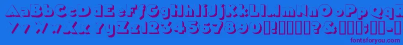 Tricorneoutlinessk Font – Purple Fonts on Blue Background