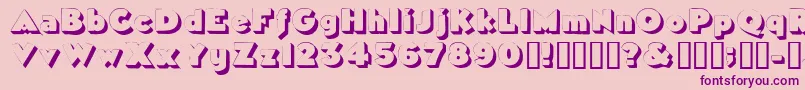 Tricorneoutlinessk Font – Purple Fonts on Pink Background