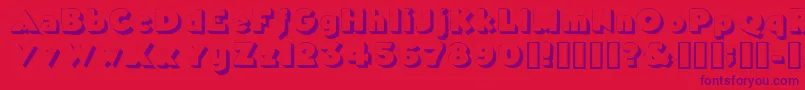 Tricorneoutlinessk Font – Purple Fonts on Red Background