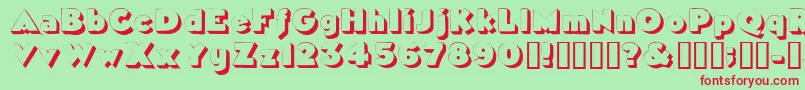 Tricorneoutlinessk Font – Red Fonts on Green Background