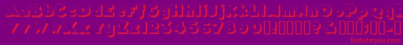 Tricorneoutlinessk Font – Red Fonts on Purple Background