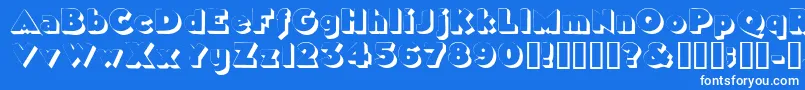 Tricorneoutlinessk Font – White Fonts on Blue Background