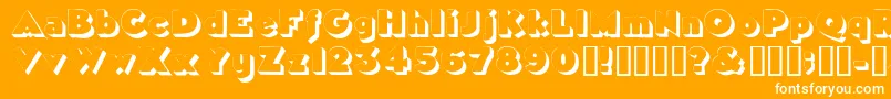 Tricorneoutlinessk Font – White Fonts on Orange Background