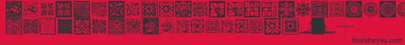 Fonte Typobackgrounds – fontes pretas em um fundo vermelho