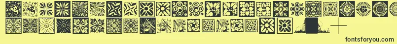 Czcionka Typobackgrounds – czarne czcionki na żółtym tle