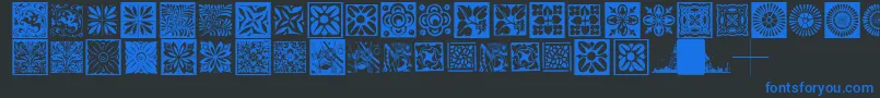 Typobackgrounds-fontti – siniset fontit mustalla taustalla