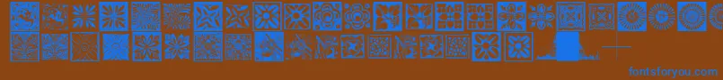 Typobackgrounds Font – Blue Fonts on Brown Background