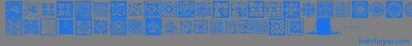 Typobackgrounds-fontti – siniset fontit harmaalla taustalla