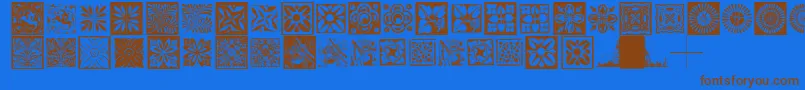 Typobackgrounds-fontti – ruskeat fontit sinisellä taustalla