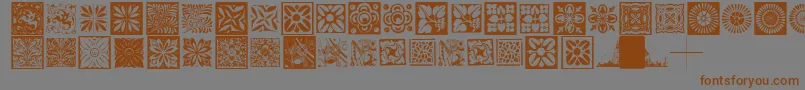 Fonte Typobackgrounds – fontes marrons em um fundo cinza