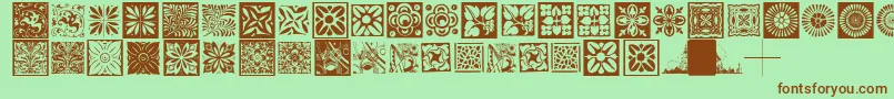 Шрифт Typobackgrounds – коричневые шрифты на зелёном фоне