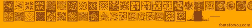 Typobackgrounds Font – Brown Fonts on Orange Background