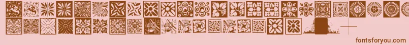 Typobackgrounds Font – Brown Fonts on Pink Background