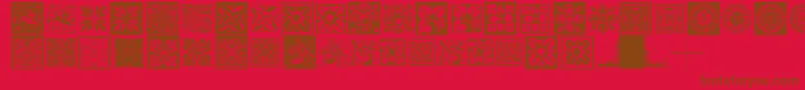 Typobackgrounds Font – Brown Fonts on Red Background