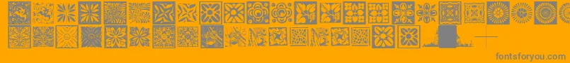 Czcionka Typobackgrounds – szare czcionki na pomarańczowym tle